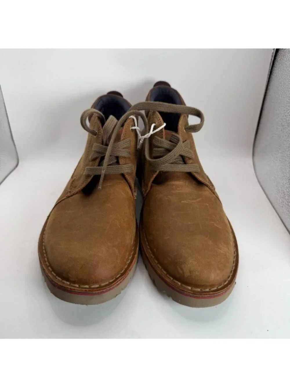 Clarks Mens Vargo Mid Leather Chukka Boots Dark Brown Size 7.5 M